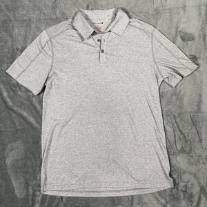 SWISSTECH Polo Mens M Medium Gray Heather Stretch Short Sleeve Shirt Casual